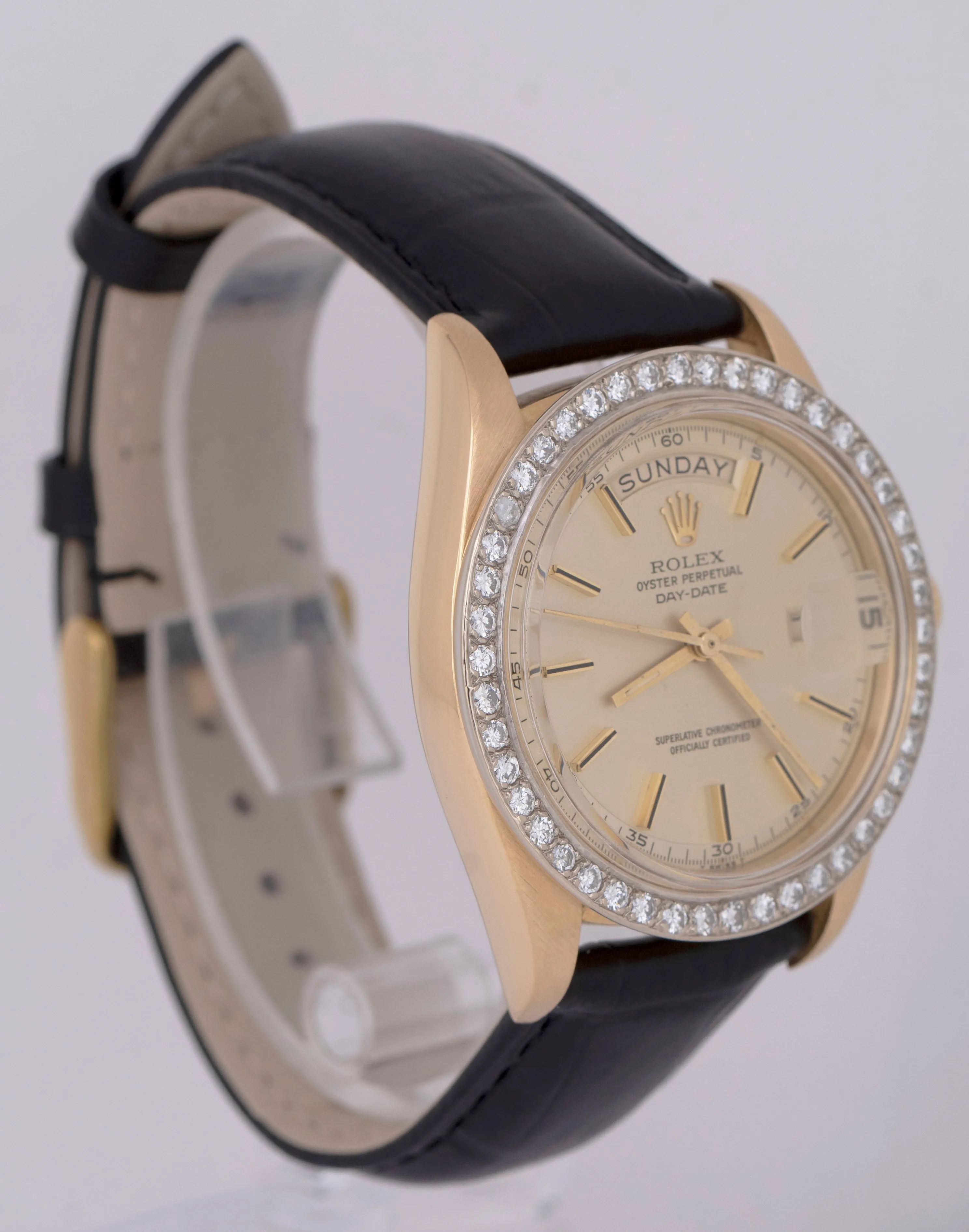 VINTAGE 1978 Rolex Day-Date President Pie-Pan 36mm Diamond 18K Gold 1803 Watch