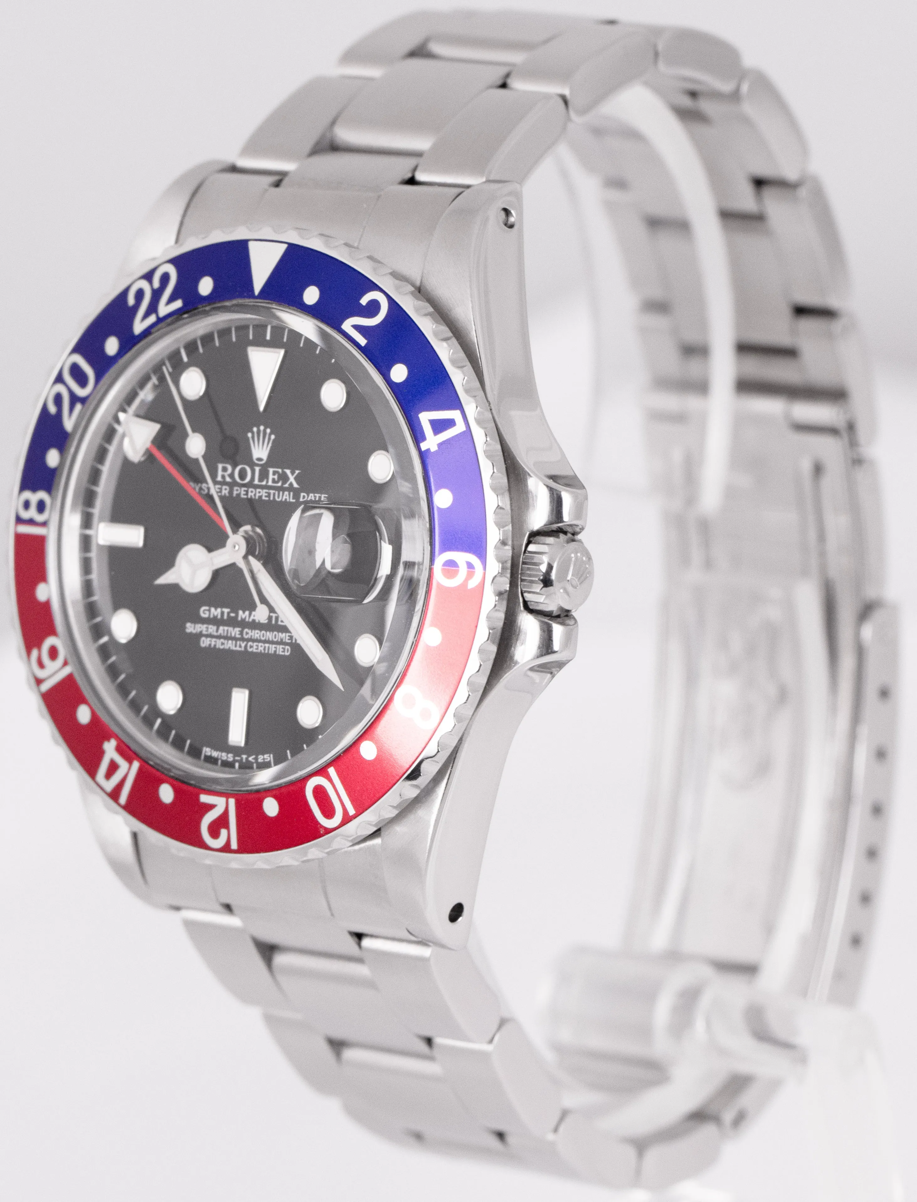 VINTAGE 1986 PAPERS RSC Rolex GMT-Master Pepsi Red Blue Oyster Steel 16750 B P