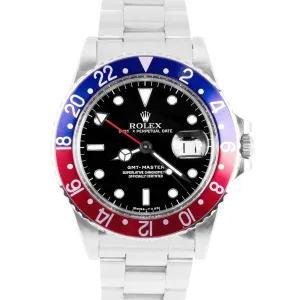 VINTAGE 1986 PAPERS RSC Rolex GMT-Master Pepsi Red Blue Oyster Steel 16750 B P