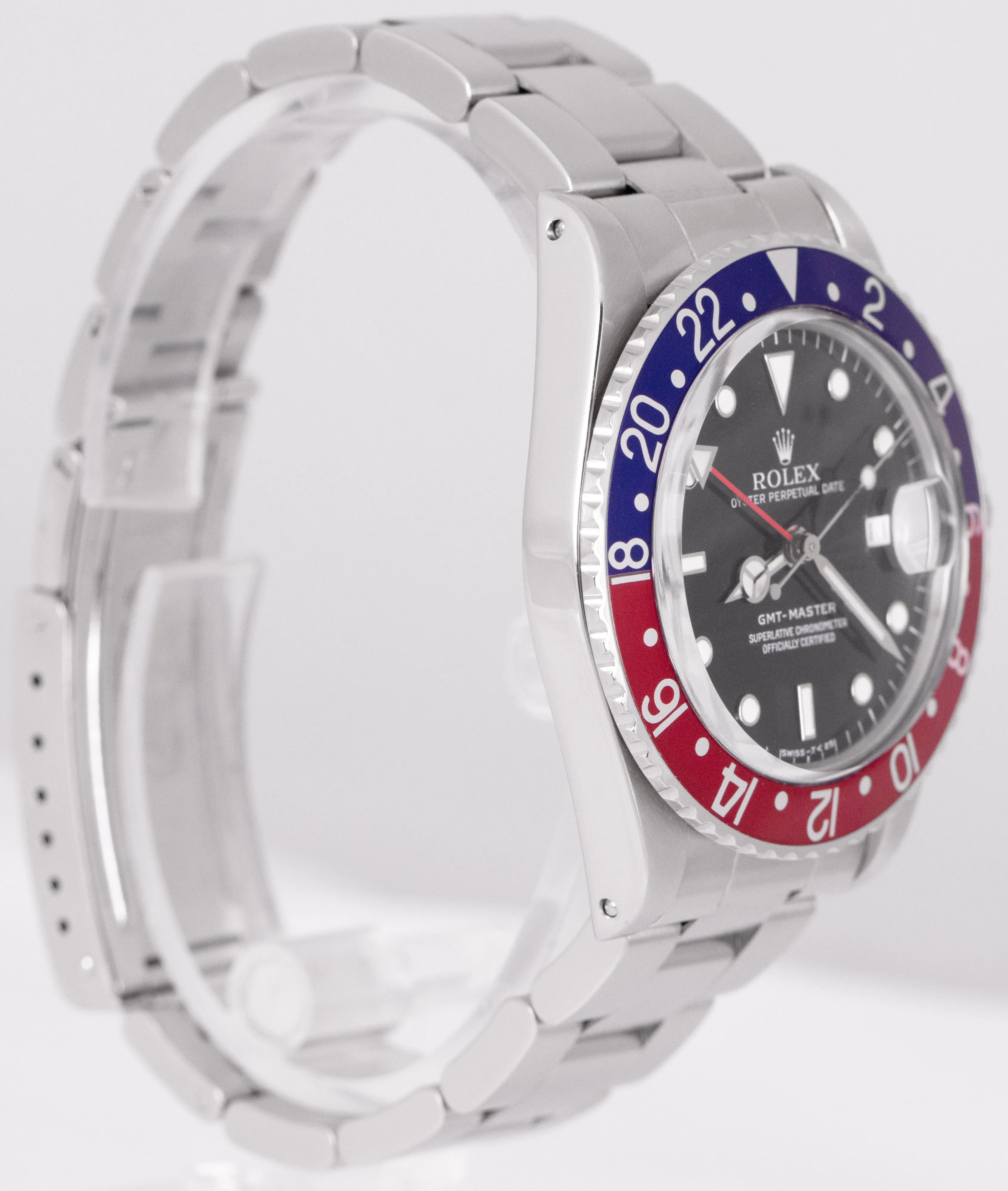 VINTAGE 1986 PAPERS RSC Rolex GMT-Master Pepsi Red Blue Oyster Steel 16750 B P