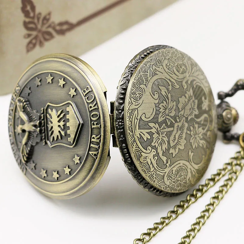 Vintage Bronze Air Force Pocket Watch
