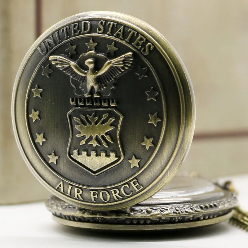 Vintage Bronze Air Force Pocket Watch