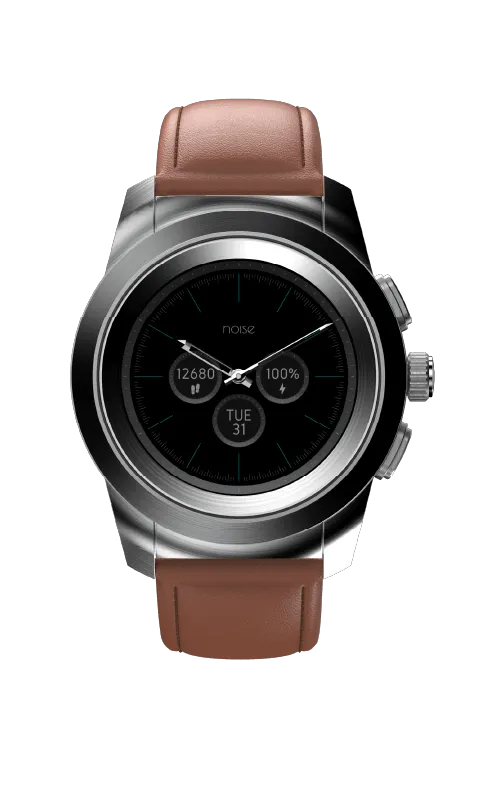 (Vintage Brown) Strap Hybrid NoiseFit AI-powered Smart Heavy reduction Fusion with Watch Leather