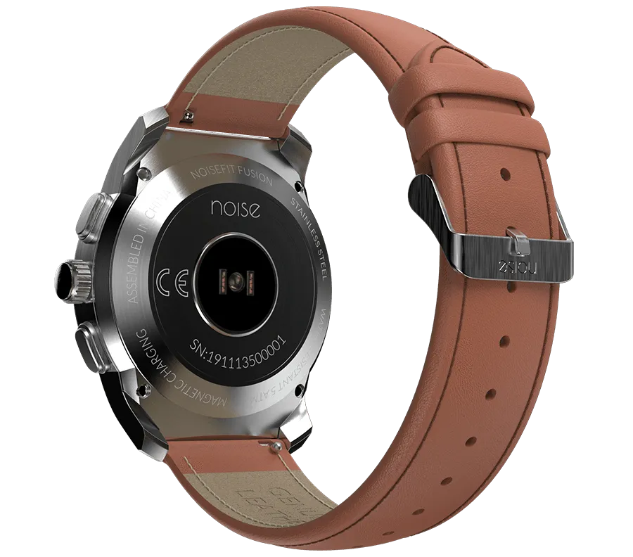 (Vintage Brown) Strap Hybrid NoiseFit AI-powered Smart Heavy reduction Fusion with Watch Leather