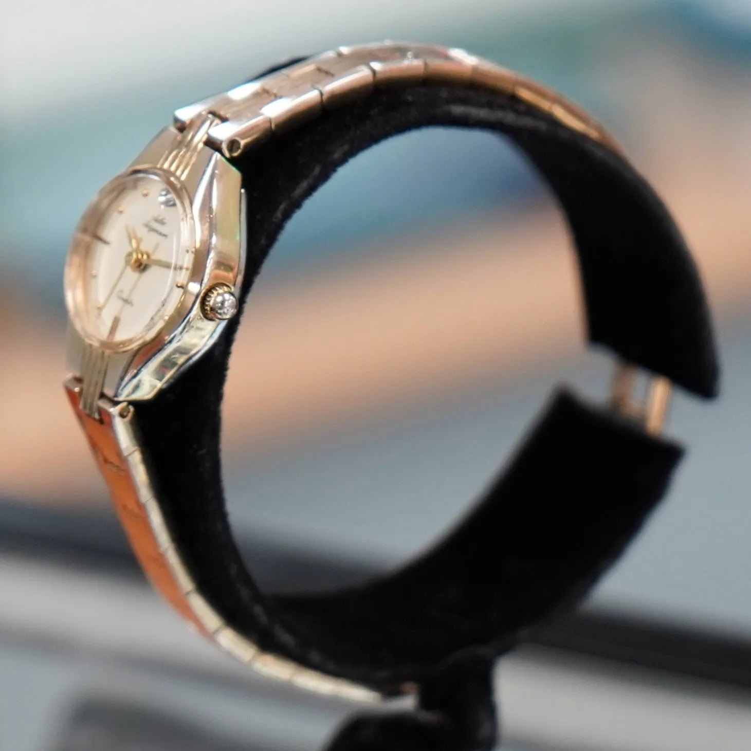 Vintage Ladies JULES JURGENSEN Wristwatch Diamond Dial 3208CH - Original Bracelet