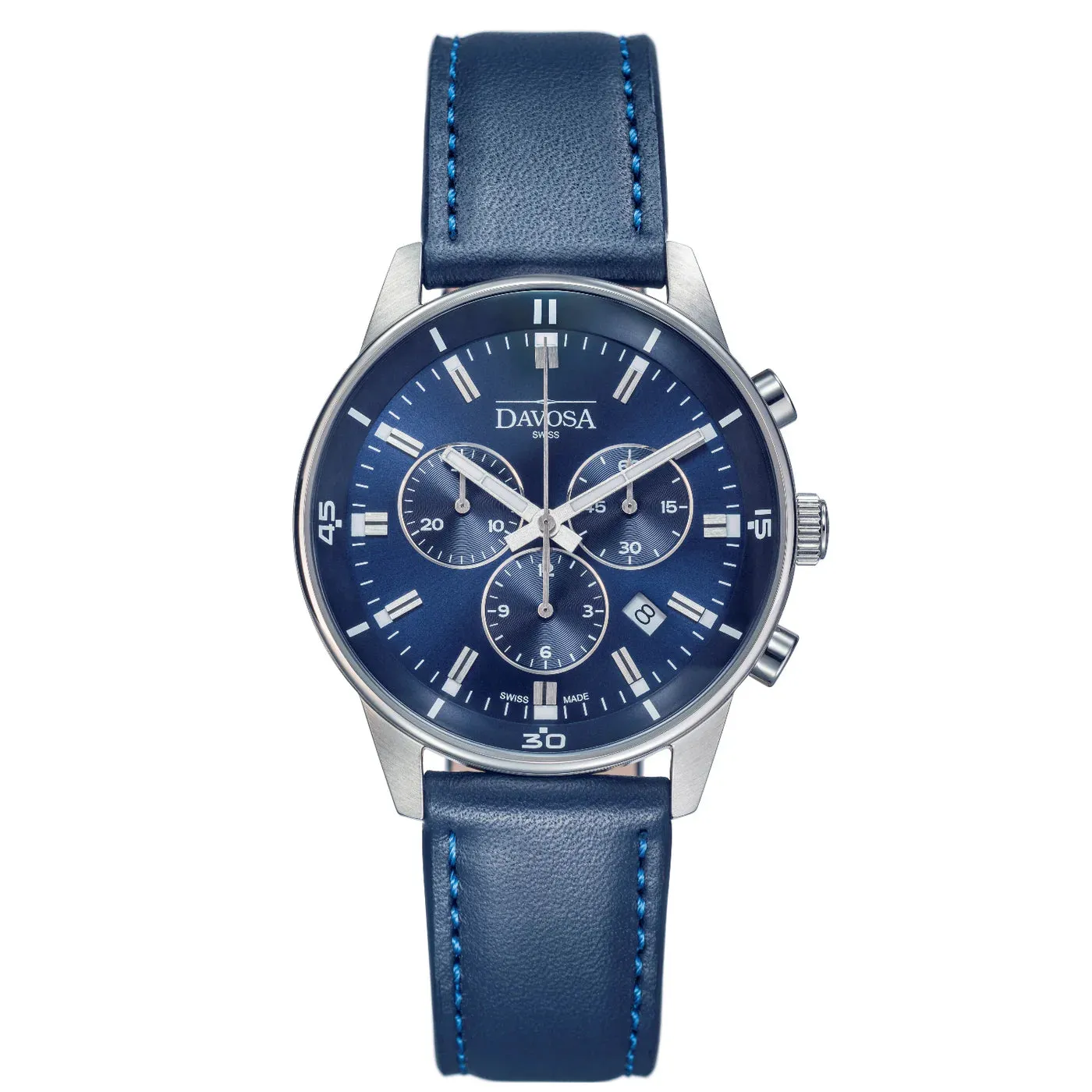 Vireo Quartz Chronograph Swiss-Made Blue Pilot Watch 16249345