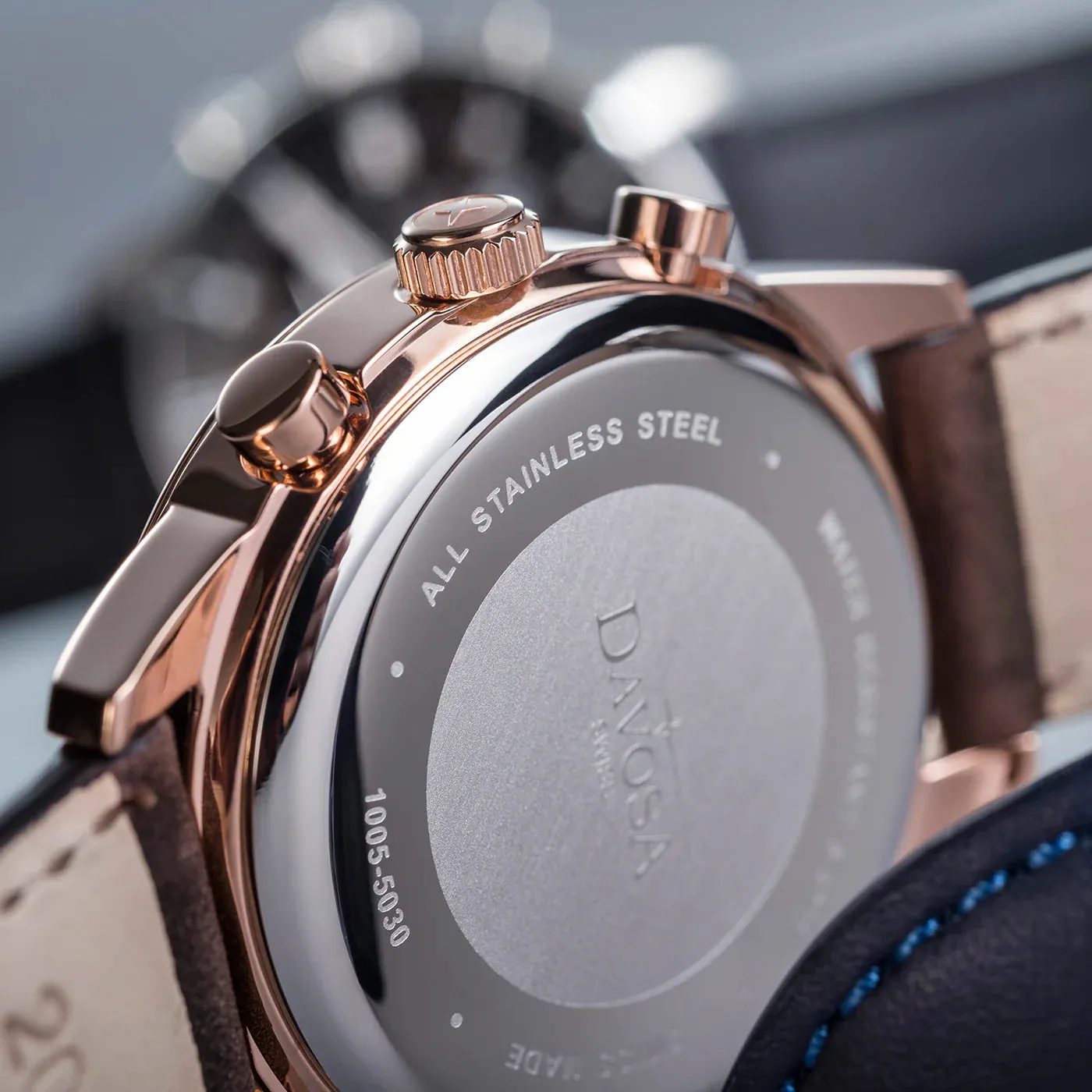 Vireo Quartz Chronograph Swiss-Made Rose Gold Pilot Watch 16249395