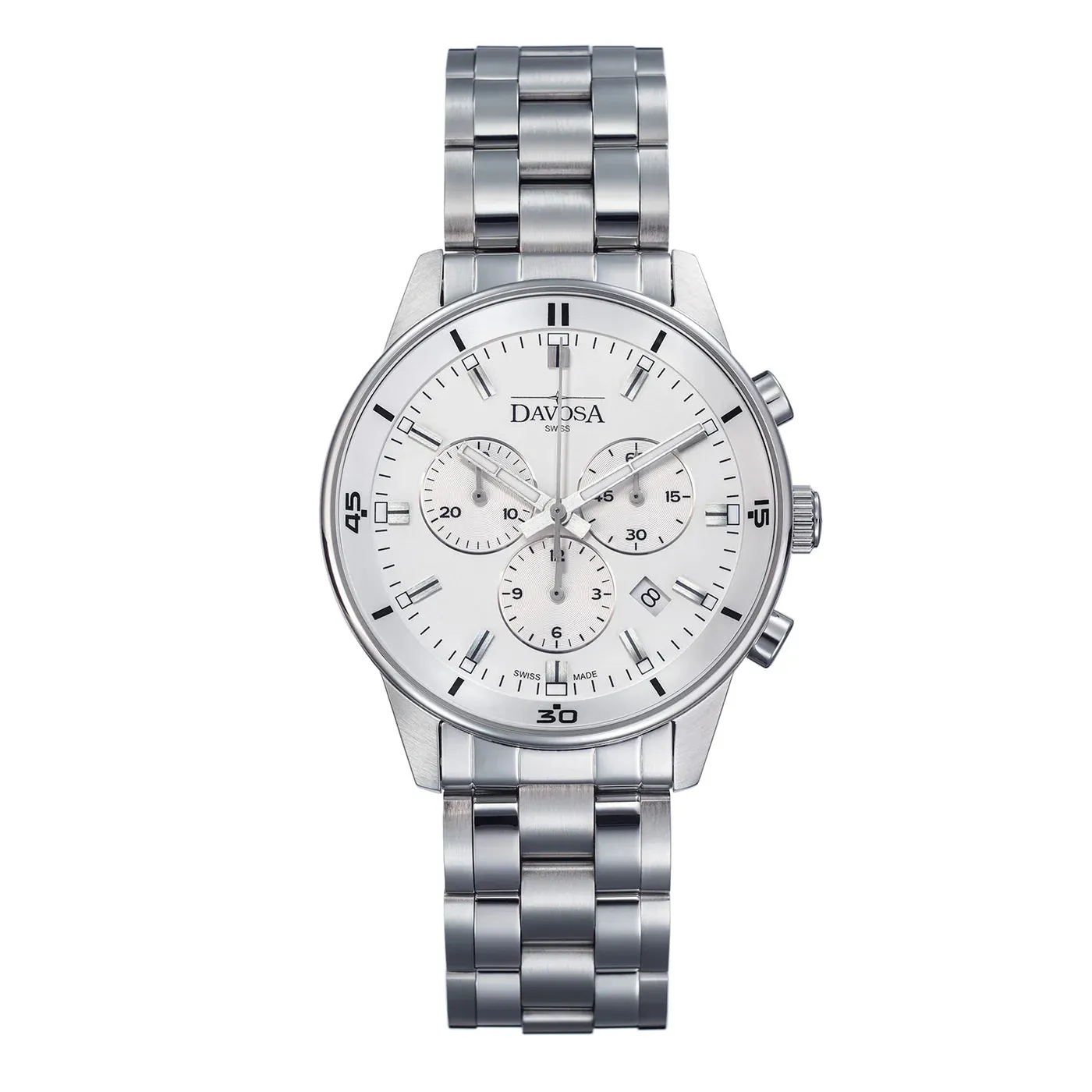 Vireo Quartz Chronograph Swiss-Made White Pilot Watch 16348115