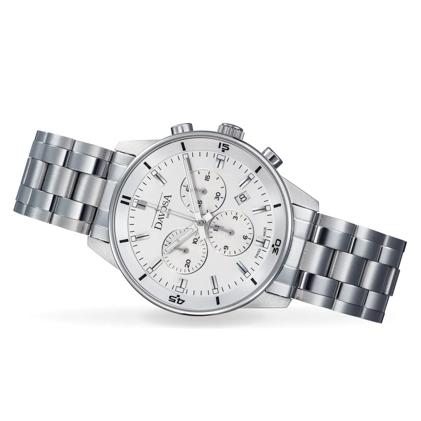 Vireo Quartz Chronograph Swiss-Made White Pilot Watch 16348115