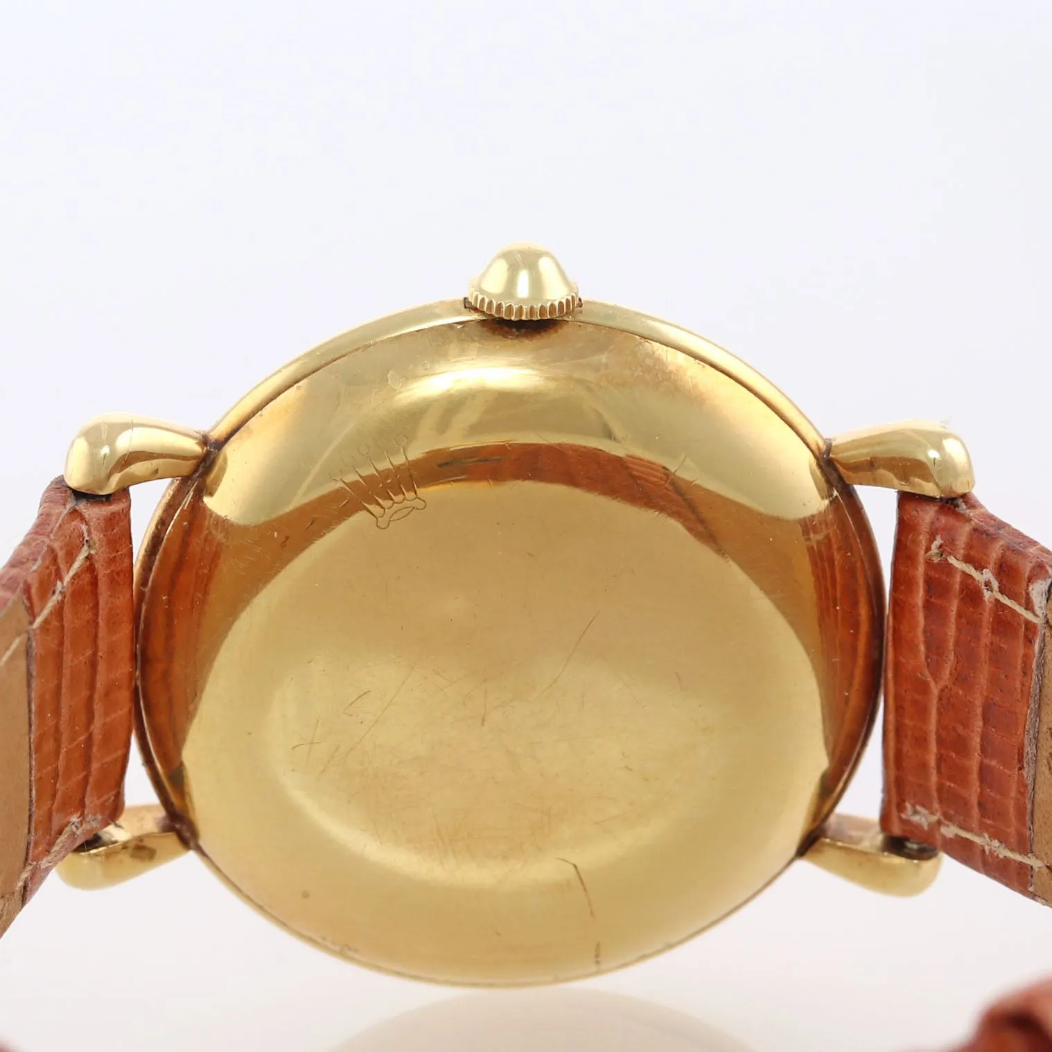 VTG Rolex Precision Solid 18k Yellow Gold 4516 33mm Tear Drop Arabic Dial Watch