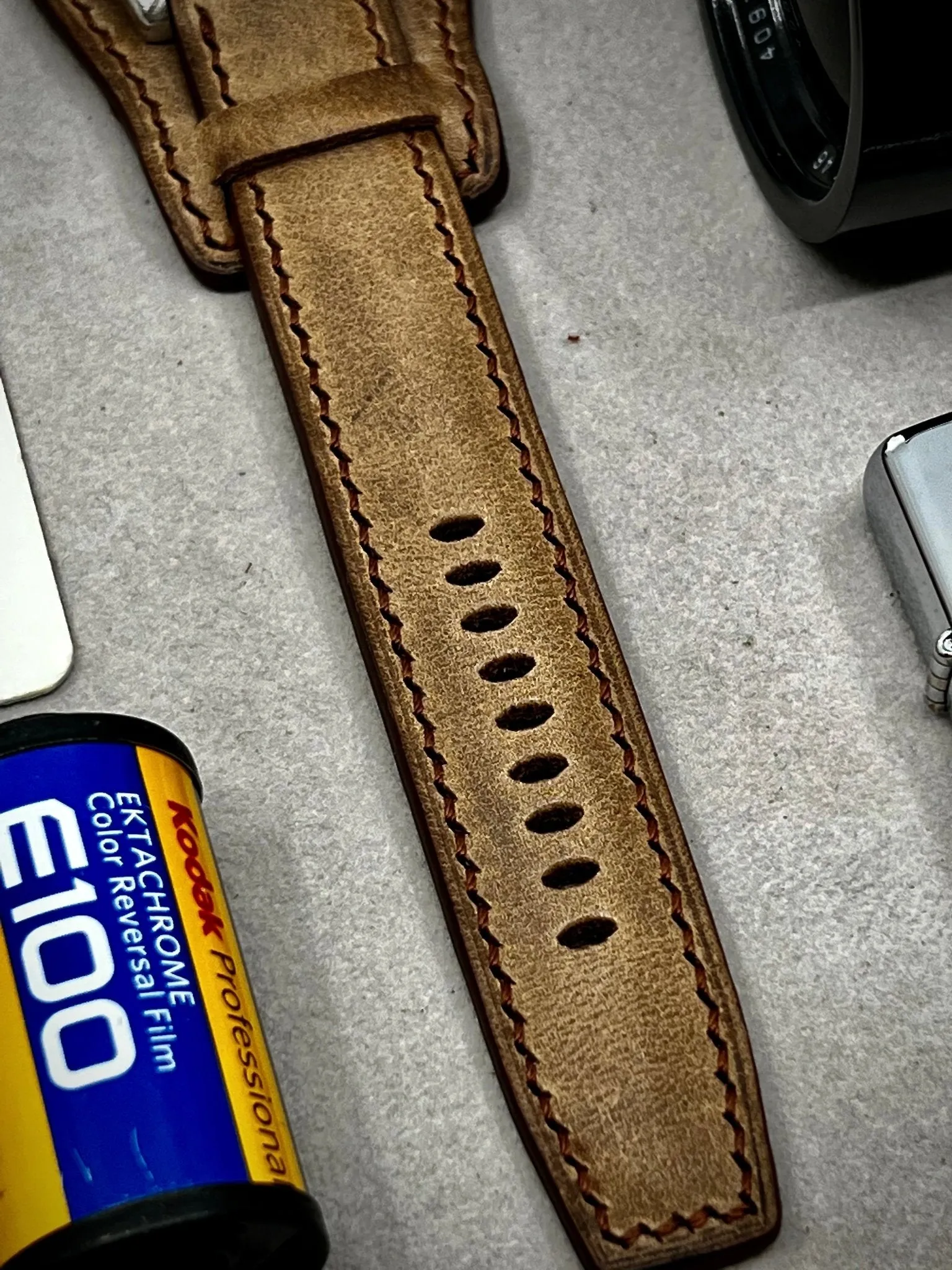 Watch Band 20mm, Leather watch strap, Cuff band, Leather bund strap, watch strap 19mm, Vintage Brown wristwatch Band