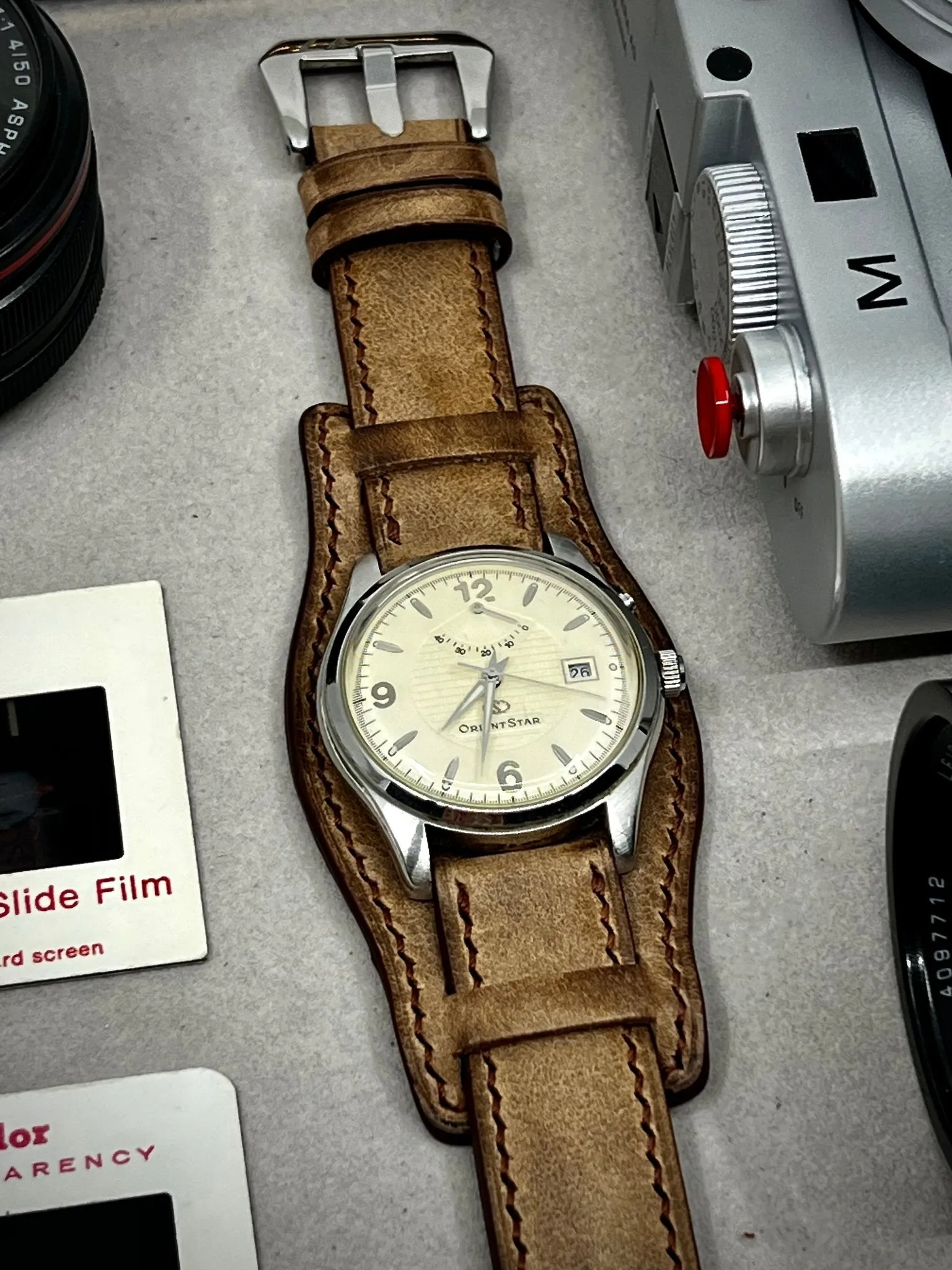 Watch Band 20mm, Leather watch strap, Cuff band, Leather bund strap, watch strap 19mm, Vintage Brown wristwatch Band