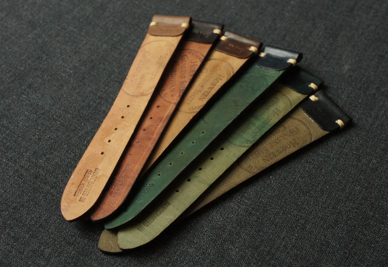 WHISKEY HORWEEN SHELL CORDOVAN CUSTOM MADE STRAP