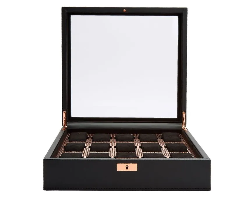 WOLF Axis 15 Piece Watch Box - Copper