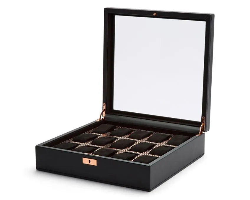 WOLF Axis 15 Piece Watch Box - Copper