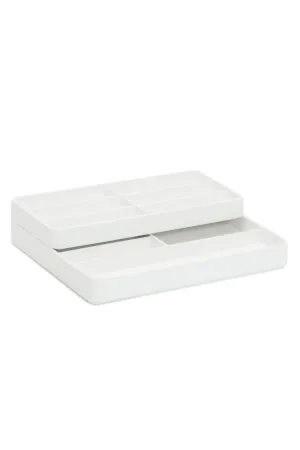 WOLF Watch Valet with Strap Tray for Apple Watch - WHITE