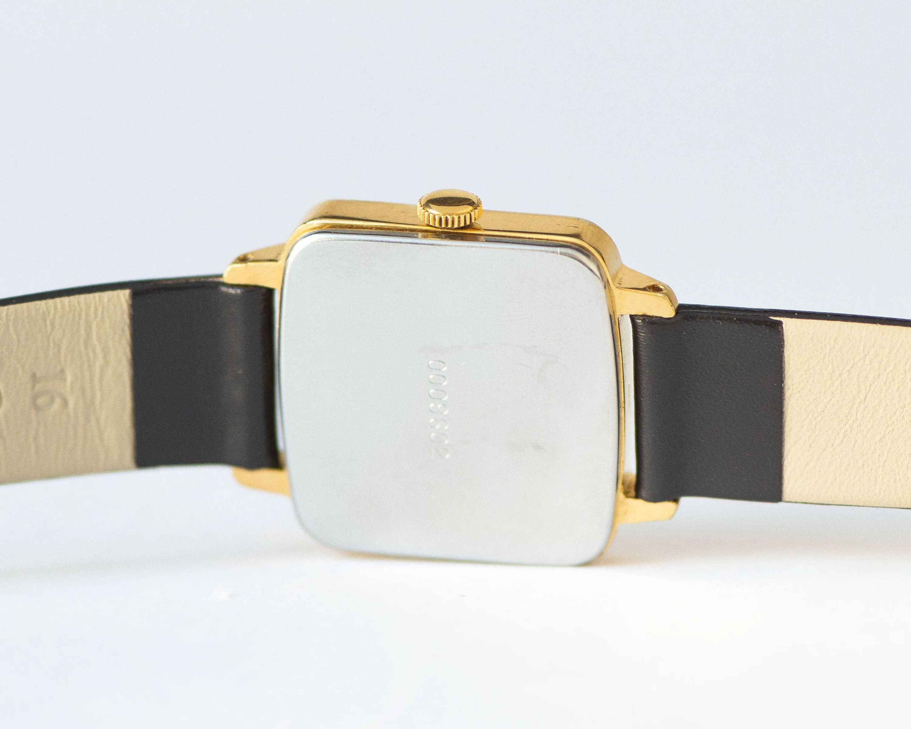 Women's watch Roman numerals Dawn vintage, square wristwatch gold plated, women's watch classic jewelry gift, new premium leather strap