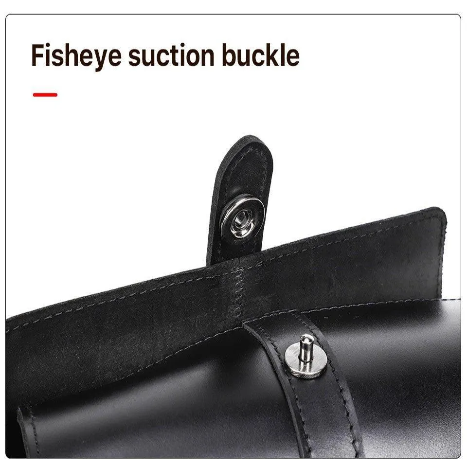 Woosir Leather Black Watch Roll Case for 3 Watches