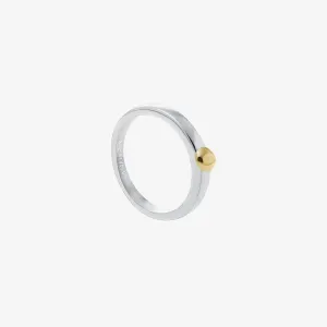 Yellow Metal Cross Ring