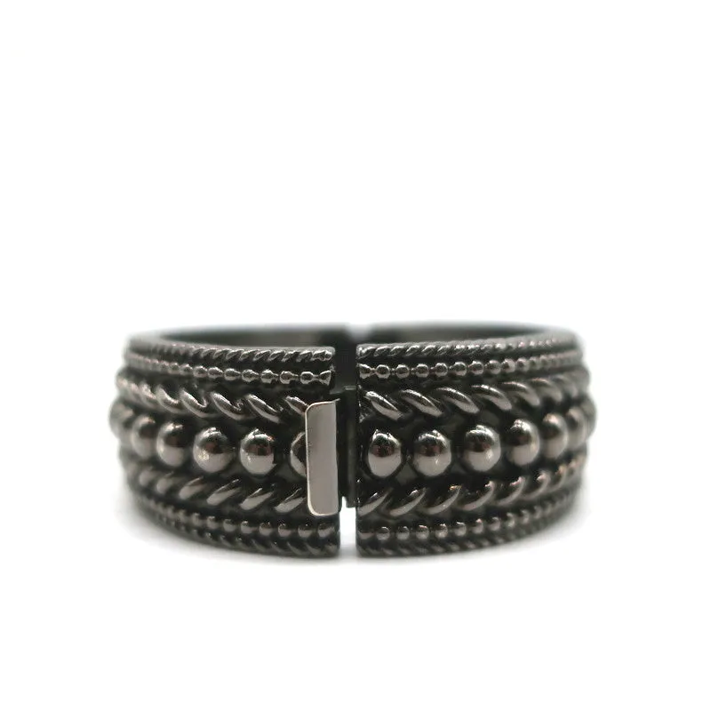 Yves Saint Laurent Marrakech Hinge Bracelet Gunmetal